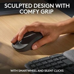 Logitech Wave Keys/Signature MK670/M550 L Wireless Ergonomic Keyboard & Optical Mouse Combo, Graphite (920-012059)* Ergonomic Keyboard & Mouse Sets