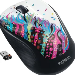 Logitech Wireless Ambidextrous Optical USB Mouse, Black (910-006828/3803)* Mice