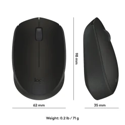 Logitech Wireless Ambidextrous 2.4 GHz Mouse, Black (910-004940)* Mice
