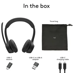 Logitech Zone 305 Wireless Noise Canceling Bluetooth Headset, Black (981-001452)* Gaming Headsets