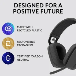 Logitech Zone Vibe 100 Wireless Noise Canceling Bluetooth Headset, Graphite (981-001256)* Headsets