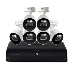 Security Cameras & Systems<Lorex Fusion 4K 8.0-MP 12-Camera-Capable 2-TB DVR System with 6 Wired Smart Deterrence CVI Cameras, White (D881A82B-8DA6-E)