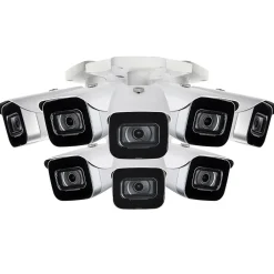 Security Cameras & Systems<Lorex Fusion 4K 8.0-MP 16-Camera-Capable 4-TB NVR System with 8 IP Bullet Cameras, White (N864A64B-8CA8)