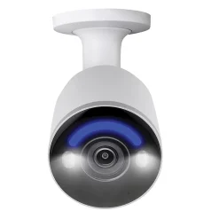 Security Cameras & Systems<Lorex Fusion 4K 8.0-MP 16-Camera-Capable 4-TB NVR System with 8 IP Smart-Deterrence Bullet Cameras, White (N864A64B-8AB8)