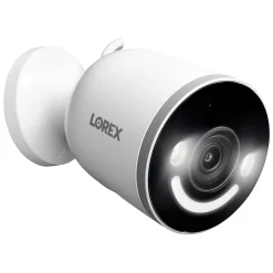 Security Cameras & Systems<Lorex 4K Indoor/Outdoor Wi-Fi Security Camera with Smart Security Lighting, White (W881AAD-E)
