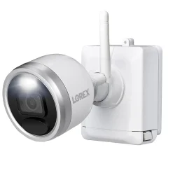 Security Cameras & Systems<Lorex 2K 4.0-MP Add-on Outdoor Wi-Fi Battery Security Camera, White (U424AA-E)