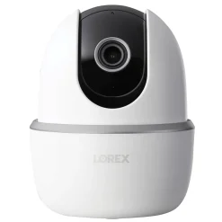 Security Cameras & Systems<Lorex 2K QHD Indoor Wi-Fi Smart Pan-and-Tilt Security Camera with Person Detection, White (W462AQC-E)