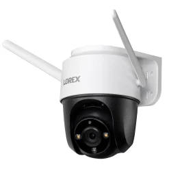 Security Cameras & Systems<Lorex 2K QHD Outdoor Pan-Tilt Wi-Fi Security Camera, White (LORF461AQDE)