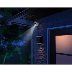 Security Cameras & Systems<Lorex 4K Ultra HD Indoor/Outdoor Add-on IP Dome Security Camera with Smart Deterrence Plus, White (E893DD-E)