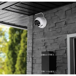 Security Cameras & Systems<Lorex 4K Ultra HD Indoor/Outdoor Add-on IP Dome Security Camera with Smart Deterrence Plus, White (E893DD-E)