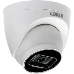 Security Cameras & Systems<Lorex 4K Ultra HD 8.0-MP Add-on IP Dome Security Camera with Listen-In Audio & Color Night Vision, White (E841CD-E)