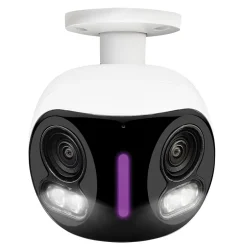 Security Cameras & Systems<Lorex Wi-Fi 4K Dual-Lens Smart Security Camera with Smart Security Lighting, White (W891UAD-E)