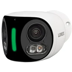 Security Cameras & Systems<Lorex Wi-Fi 4K Dual-Lens Smart Security Camera with Smart Security Lighting, White (W891UAD-E)