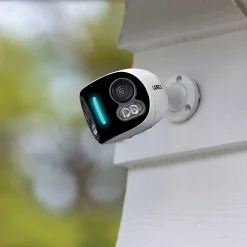 Security Cameras & Systems<Lorex Wi-Fi 4K Dual-Lens Smart Security Camera with Smart Security Lighting, White (W891UAD-E)