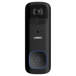 Smart Doorbells<Lorex Wi-Fi 2K Wired/Wireless Smart Video Doorbell, Black (B463AJDB-E)