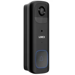 Smart Doorbells<Lorex Wi-Fi 2K Wired/Wireless Smart Video Doorbell, Black (B463AJDB-E)