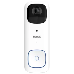 Smart Doorbells<Lorex Wi-Fi 2K Wired/Wireless Smart Video Doorbell, White (B463AJD-E)