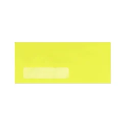 LUX #10 (4 1/8" x 9 1/2") Bright Window Envelopes, Electric Yellow, 250/BX* Window