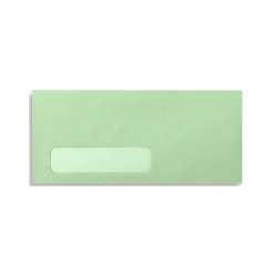 LUX 4 1/8" x 9 1/2" #10 Window Envelopes, Pastel Green, 50/Pack (4058-50)* Window