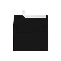 LUX 5 1/4" x 7 1/4" 80lbs. A7 Invitation Envelopes W/Peel & Press, Midnight Black* Business