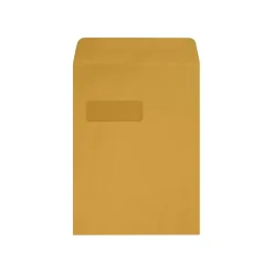 LUX 9 x 12 Kraft Open End Window Envelopes 50/Pack, 28lb. Brown Kraft (1590BK-50)* Window