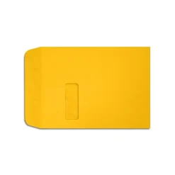 LUX 9" x 12" Open End Window Envelopes, Sunflower Yellow (-1590-12-50)* Window