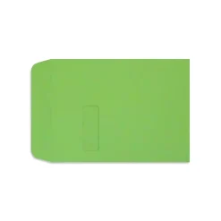 LUX 9" x 12" Open End Window Envelopes, Limelight Green* Window