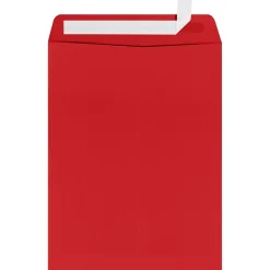 LUX 9" x 12" Open End Window Envelopes, Ruby Red (-1590-18-250)* Window