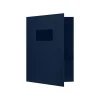 LUX 9 x 12 Presentation Folders, Two Pocket w/ Front Cover Window, Dark Blue Linen, 250/Pack (SF102DDBLU10025) Online