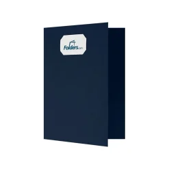 LUX 9 x 12 Presentation Folders, Standard Two Pocket w/ Front Cover Card Slit, Deep Blue Linen, 50/Pack (OR144DDBLU10050) Best