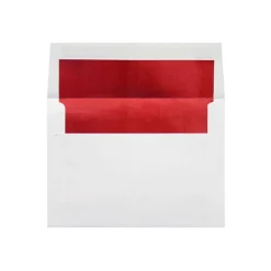 LUX A7 Foil Lined Invitation Envelopes (5 1/4 x 7 1/4) 250/Box, White w/Red Lining (FLWH4880-01-250)* Business