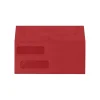 LUX Double Window Invoice Envelopes, Ruby Red, 4-1/8 x 9-1/8", 50/Pack* Security Tinted