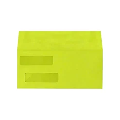 LUX Double Window Invoice Envelopes Wasabi 4 1/8 x 9 1/2 inch uncheck 50/Pack* Security Tinted