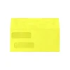 LUX Double Window Invoice Envelopes Citrus 4 1/8 x 9 1/2 inch 50/Pack* Security Tinted