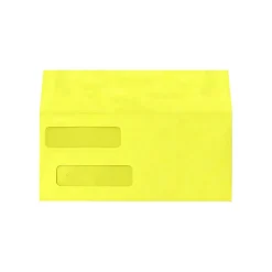 LUX Double Window Invoice Envelopes Citrus 4 1/8 x 9 1/2 inch 50/Pack* Security Tinted