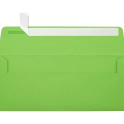 LUX 80lbs. 4 1/8" x 9 1/2" #10 Square Flap Envelopes, Limelight Green, 250/BX* Business