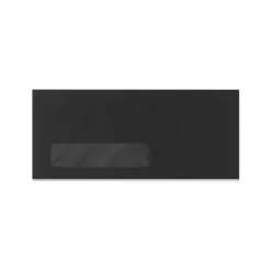 LUX 70lbs. 4 1/8" x 9 1/2" #10 Window Envelopes, Midnight Black, 500/BX* Window