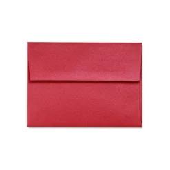LUX 80lbs. 5 3/4" x 8 3/4" A9 Invitation Envelopes W/Glue, Jupiter Metallic Red Red, 250/BX* Business