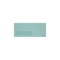 LUX Moistenable Glue #10 Window Envelope, 4 1/2" x 9 1/2", Pastel Blue, 50/Pack (11816-50)* Window