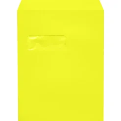 LUX Open End Kraft Envelopes 9" x 12", Citrus Yellow (-1590-L20-1M)* Window