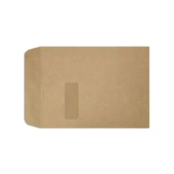 LUX Open End Window Envelopes 9" x 12", Grocery Bag Brown* Window