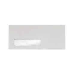 LUX Pastels Moistenable Glue #10 Window Envelope, 4 1/2" x 9 1/2", Pastel Gray, 250/Box (51384-250)* Window