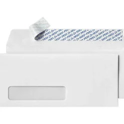 LUX Peel & Seel Self Seal #10 Window Envelope, 4 1/2" x 9 1/2", White, 50/Pack (75761-50)* Business