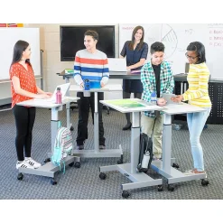 New Adjustable Gray Steel Student Desk 29