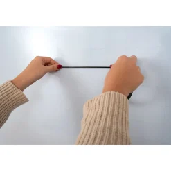 Hot Dry-Erase Mobile Combination Ghost Grid/Whiteboard, Aluminum Frame, 36