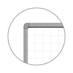 Best Dry-Erase Mobile Combination Ghost Grid/Whiteboard, Aluminum Frame, 40" x 72" (MB7240LB) Dry Erase