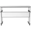 Clearance 32"-38"H Adjustable Standing Modular Teacher Desk, White/Gray (DTTB002) Standing Desks