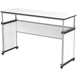 Clearance 32"-38"H Adjustable Standing Modular Teacher Desk, White/Gray (DTTB002) Standing Desks