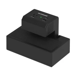 Luxor KwikBoost EdgePower A/C & USB Clamp-On Universal Desktop Charging Station, Black (KBEP-CGR)