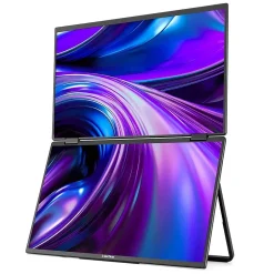 Luxor SideTrak SoloBook 15.6" 60 Hz Stacked Dual Portable LCD Monitor, Black (STFRHDBK15BL)* Flat Monitors